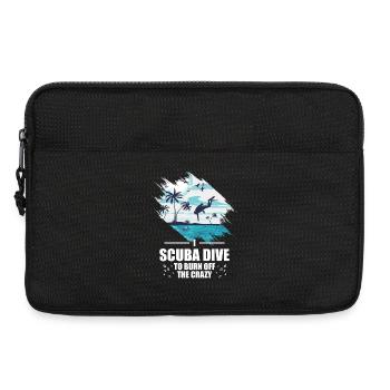 Scuba Diver Spearfishing Design - Laptop bag 13" - black - Front