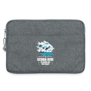 Scuba Diver Spearfishing Design - Laptop bag 13" - heather grey - Front