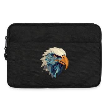 Stylized, geometric eagle - Laptop bag 13" - black - Front