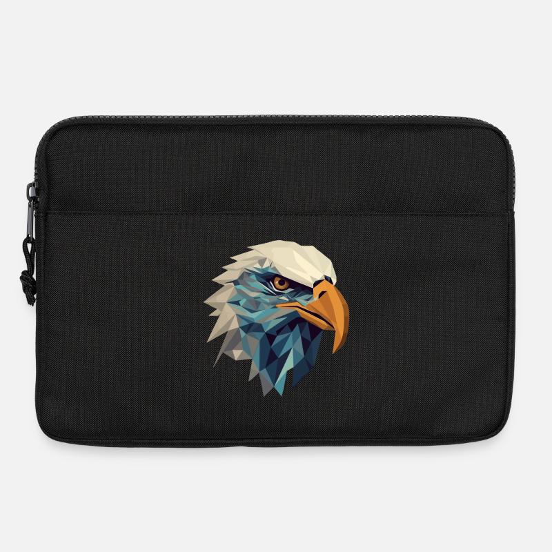 Stylized, geometric eagle - Laptop bag 13" - black