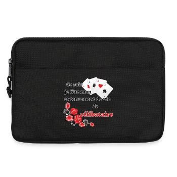 Futur Marié Poker. Enterrement vie célibataire EVG - Sacoche pour ordinateur portable 13 pouces - noir - Devant
