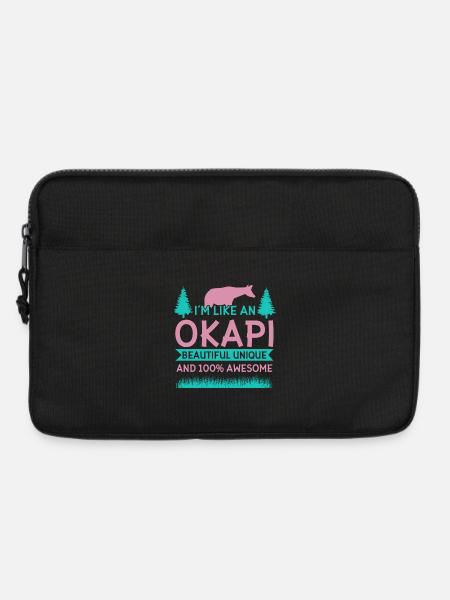 Okapi Wildgiraffen Design - Laptoptasche 13" - Schwarz