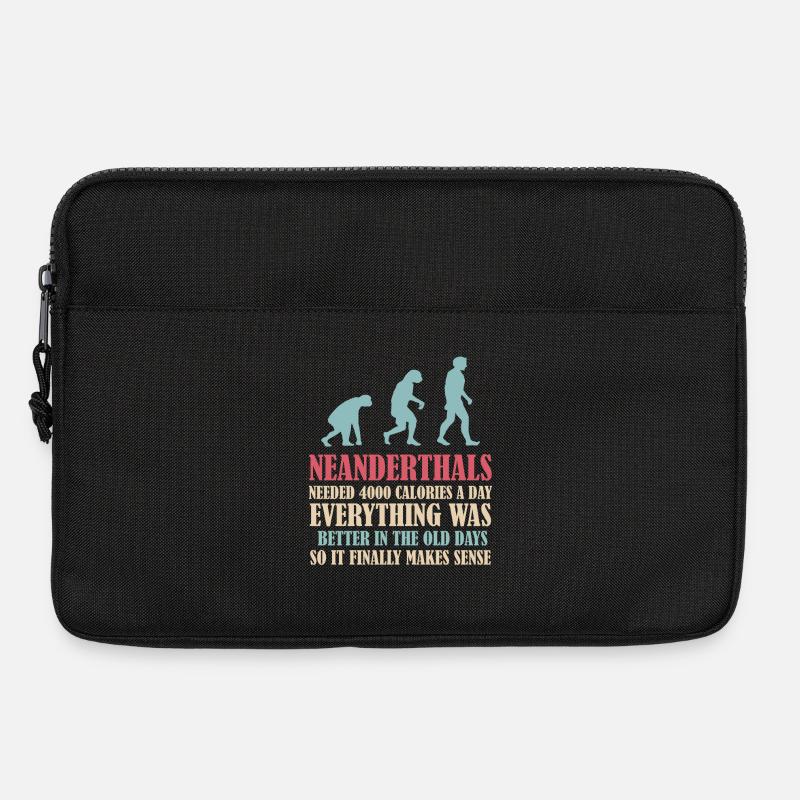 Neandertaler Prähistorischer Primat Anthropologe - Laptoptasche 13" - Schwarz