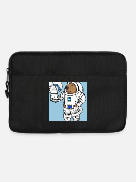 Capybara astronaut - Laptop bag 13" - black