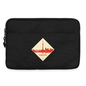 Toronto Skyline Rot Vintage Diamant - Laptoptasche 13" - Schwarz - Vorne