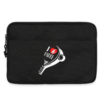 Bälle Schläger Ich Liebe Padel Herz Statement - Laptoptasche 13" - Schwarz - Vorne