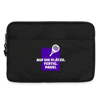 Turnier Padel-Tennis Spieler Schläger Statement - Laptoptasche 13" - Schwarz - Vorne
