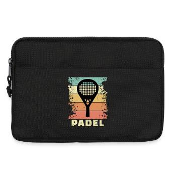 Tennis Sportart Padel Spruch Padelspiel Schläger - Laptoptasche 13" - Schwarz - Vorne