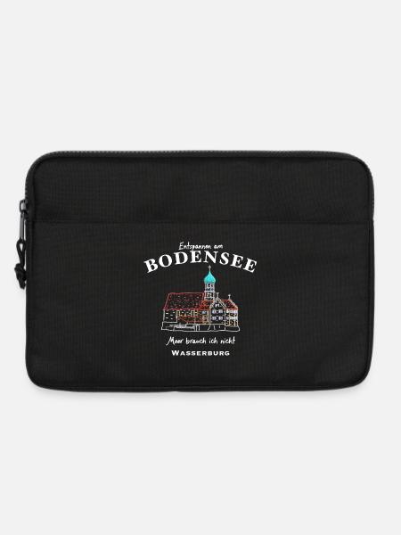 Wasserburg, Bodensee, Bayern - Laptoptasche 13" - Schwarz