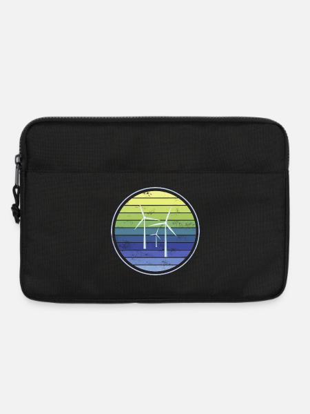 Windenergie Nachhaltigkeit - Laptoptasche 13" - Schwarz