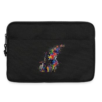 Saxophoniste Musicien Jazz - Sacoche pour ordinateur portable 13 pouces - noir - Devant