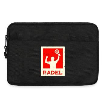 Freizeit Training Spieler Spruch Schläger Padel - Laptoptasche 13" - Schwarz - Vorne