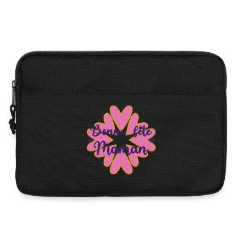 MAMAN. FÊTE DES MÈRES. BONNE FÊTE MAMAN. JE T'AIME - Sacoche pour ordinateur portable 13 pouces - noir - Devant