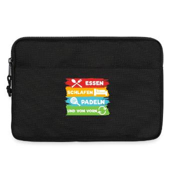 Spieler Statement Padel-Tennis Schläger Turnier - Laptoptasche 13" - Schwarz - Vorne