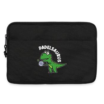 Padel Padelspiel Sport Spieler Dinosaurier Spruch - Laptoptasche 13" - Schwarz - Vorne