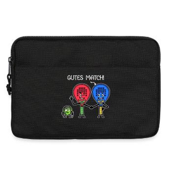 Schläger Padelteam Spieler Padel Bälle Statement - Laptoptasche 13" - Schwarz - Vorne