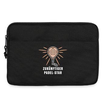Schläger Spieler Statement Padel Padelspiel Tennis - Laptoptasche 13" - Schwarz - Vorne