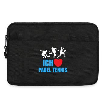 Herz Statement Spieler Ich Liebe Padel Padelteam - Laptoptasche 13" - Schwarz - Vorne