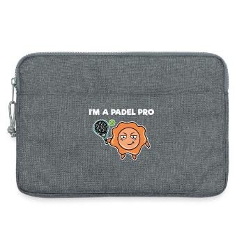 Padel Player Balls Racket Padel Game Statement - Laptop bag 13" - heather grey - Front