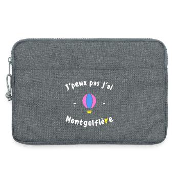 J peux pas j ai Montgolfière - Sacoche pour ordinateur portable 13 pouces - gris chiné - Devant