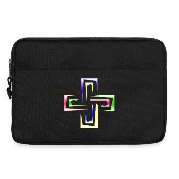 Neon Prism Frames abstraktes Logo - Laptoptasche 13" - Schwarz - Vorne