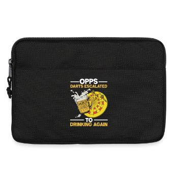 Design de pub à bière Dart - Sacoche pour ordinateur portable 13 pouces - noir - Devant