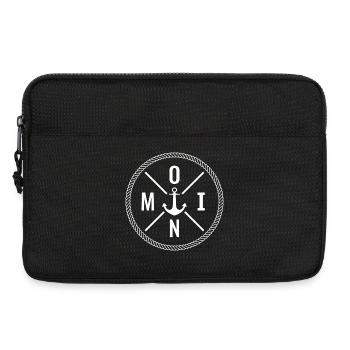 Moin Anker Seil Tau - Lustige Sprüche Plattdeutsch - Laptoptasche 13" - Schwarz - Vorne