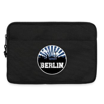 Berlin Skyline Blue Hour - Laptop bag 13" - black - Front