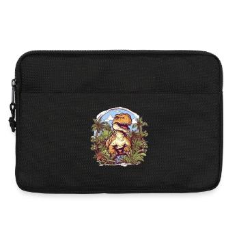 Dinosaurier im Dschungel - Laptoptasche 13" - Schwarz - Vorne