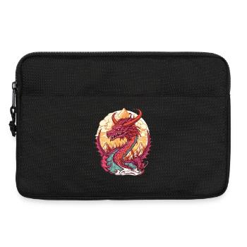 Dragon volcanique lever du soleil - Sacoche pour ordinateur portable 13 pouces - noir - Devant