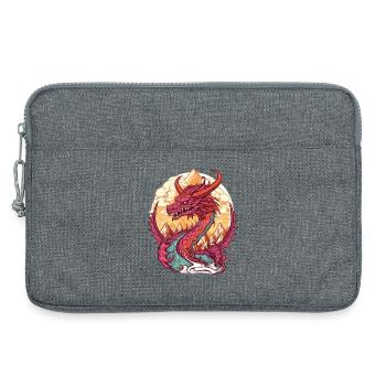 Vulkanischer Drachen Sonnenaufgang - Laptoptasche 13" - Grau meliert - Vorne