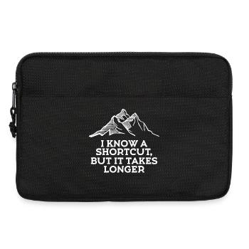 Mountain Peaks Hiker Statement Mountains Nature Hiking - Laptop bag 13" - black - Front