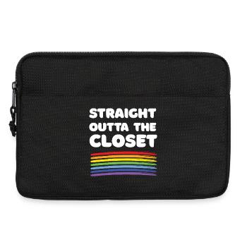 Mois de la fierté - Straight Outta The Closet - Sacoche pour ordinateur portable 13 pouces - noir - Devant
