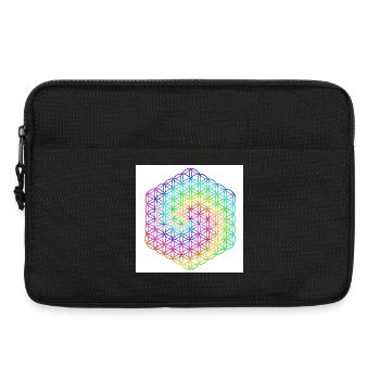 Fleur de Vie - 5ème Dimension - Mandala - amour - Sacoche pour ordinateur portable 13 pouces - noir - Devant