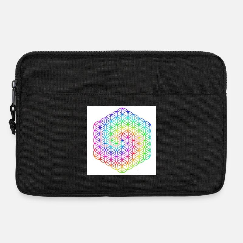 Blume des Lebens - 5. Dimension - Mandala - love - Laptoptasche 13" - Schwarz