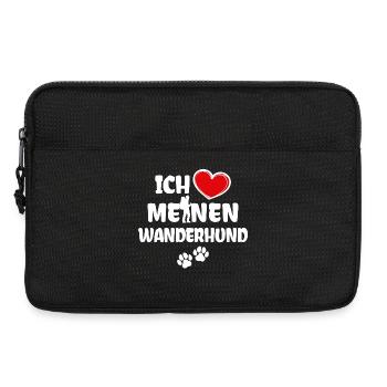 Ich Liebe Wandern Bergsteigen Statement Herz - Laptoptasche 13" - Schwarz - Vorne