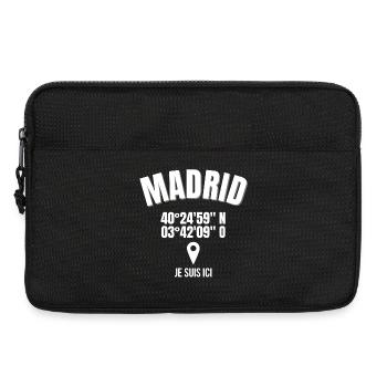 Madrid, Espagne, capitale de l'Espagne - Sacoche pour ordinateur portable 13 pouces - noir - Devant