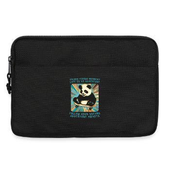 Panda's Adventure on Wheels - Laptop bag 13" - black - Front