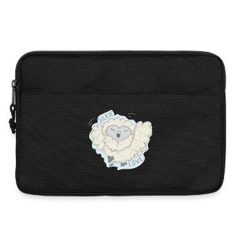 Poulet en soie Lioba, hourra - Sacoche pour ordinateur portable 13 pouces - noir - Devant