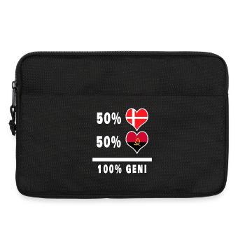 Angola and Denmark 100% genius flag - Laptop bag 13" - black - Front