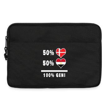 Albania and Denmark 100% genius flag - Laptop bag 13" - black - Front