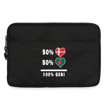 Bangladesh and Denmark 100% genius flag - Laptop bag 13" - black - Front