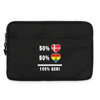 Bolivia and Denmark 100% genius flag - Laptop bag 13" - black - Front