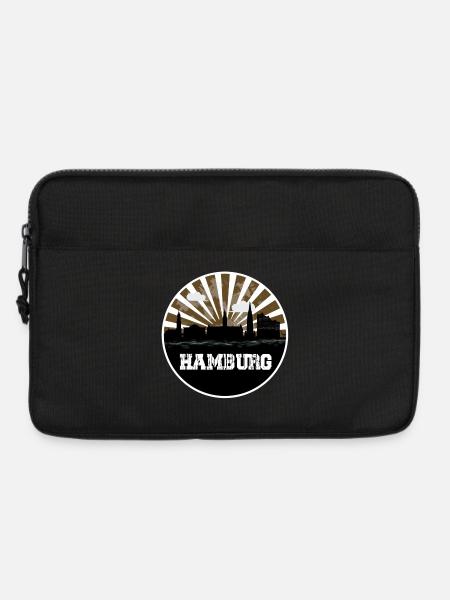 Hamburg Skyline Heimspiel - Laptoptasche 13" - Schwarz