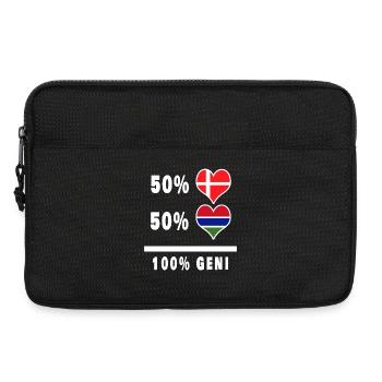 The Gambia and Denmark 100% genius flag - Laptop bag 13" - black - Front