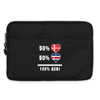 Costa Rica and Denmark 100% Genius Flag - Laptop bag 13" - black - Front