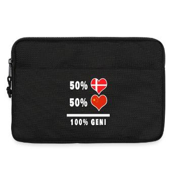 China and Denmark 100% genius flag - Laptop bag 13" - black - Front