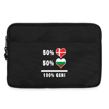Bulgaria and Denmark 100% genius flag - Laptop bag 13" - black - Front