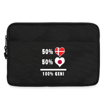 Japon et Danemark 100% drapeau de génie - Sacoche pour ordinateur portable 13 pouces - noir - Devant