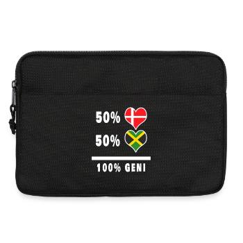 Drapeau 100% génie de la Jamaïque et du Danemark - Sacoche pour ordinateur portable 13 pouces - noir - Devant
